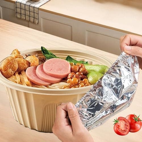 Silver Thermal Dish Covers - Stretchable Reusable Food Lids (10-Pack) Up To 25cm - Kitchen Food Warmth & Freshness Container lid