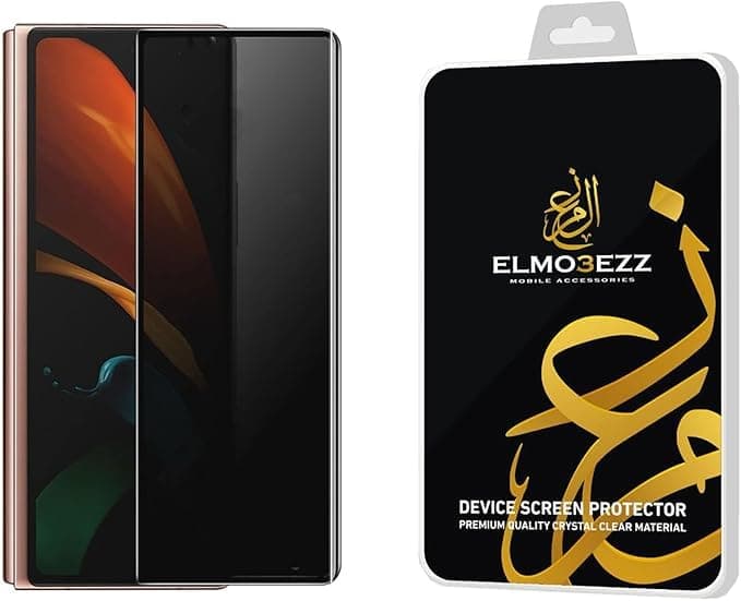 Privacy Tempered Glass Designed for Samsung Galaxy Z Fold 2, Anti-peep Scratch Resistant Screen Protector Tempered Glass Suit for Z Fold 2 / Black (Does not support fingerprint)