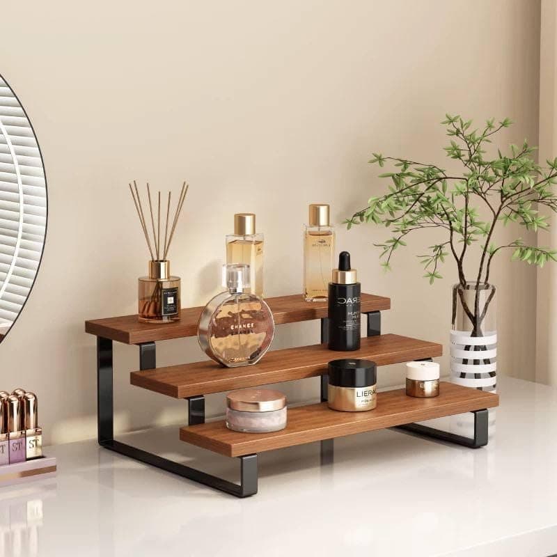 Generic Wooden Spice Rack with Metal Legs, 3-Tier Kitchen Organiser, .sa