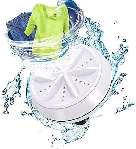 V2COM Mini Washing Machine Portable Ultrasonic Turbine Washer, Portable Washing Machine with USB for Travel Business Trip or College Rooms