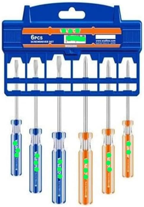 KaberTrade KaberTrade Manual Screwdriver Set Assorted (Usually and Hard) for Home and Workshop Use (6 Piece, Model :WSS3206 Code:7468)