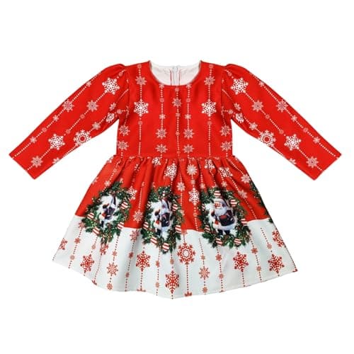 Baby Shoora girls Long Sleeves Dress Printed Shapes Dress