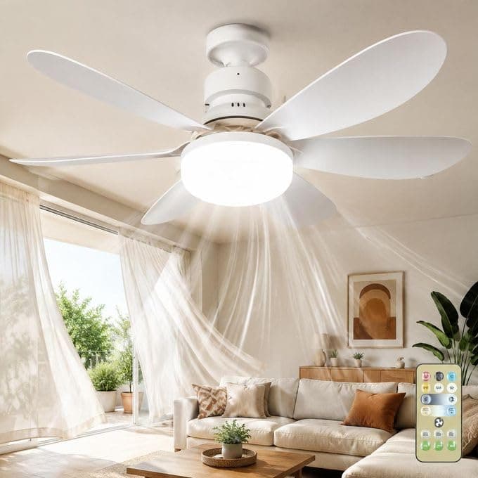 LED Ceiling Fan Bulb with Remote Control Dimmable Light Multiple Fan Speeds