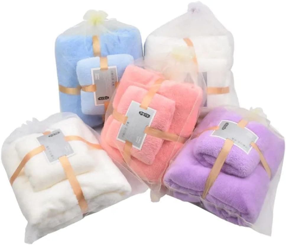 Elegant Bride Bath Towel Set Soft Absorbent Large Cotton Shower Towels
