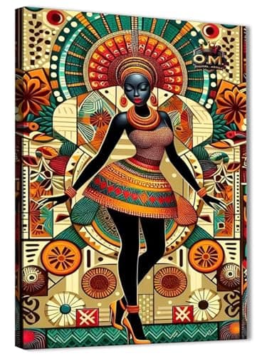 Skills Wall Art - African Beauty Fashion Culture through the Use of Colors - Wall Art for Living Room, Bedroom, Office Decorations and More - Size (30cm x 40cm)