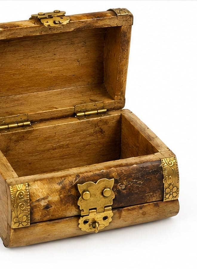 Handmade Indian Natural Bone Jewelry Box Blue Velvet Lining 8.5x6x3.5cm Jewelry storage