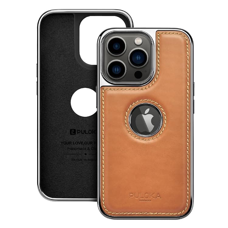 GIGA EG PULOKA iPhone 15 Promax Leather Case (Brown) Cellular phone case