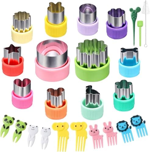 12-Piece Stainless Steel Dough and Vegetable Cutter Set with Ergonomic Plastic Handles for Shaping Biscuits Fruit and Decorative Meal Coordination