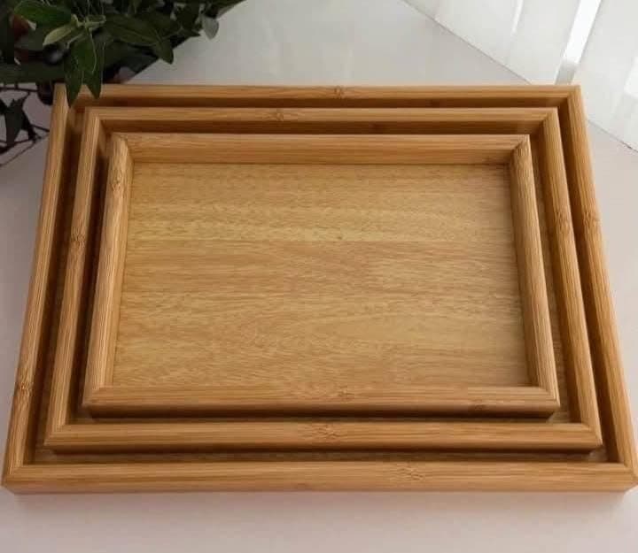 Generic Wooden tray set,Suitable for serving and various uses,3 different sizes,Imported product, .em