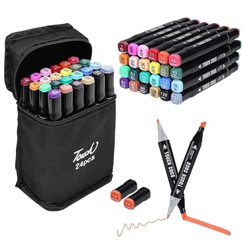 ASTIKAYA 24pcs Alcohol Color Markers Pens For Drawing Sketching || Highlighter Pen Art Supplies (24 pcs marker) Marking pen