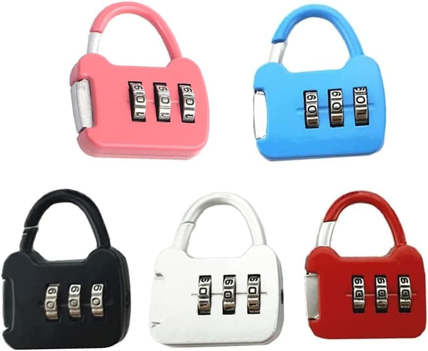 Durable Metal Combination Lock with Resettable Password for Daily Use Secure Keyless Padlock for Travel Luggage Gym Lockers Cabinets and Doors