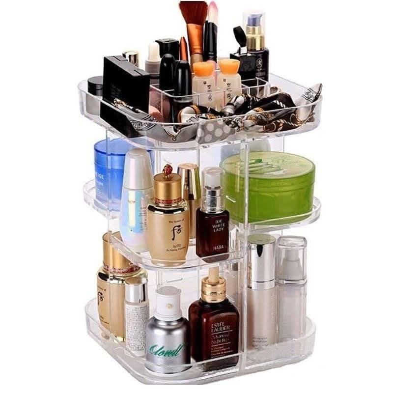 Generic Rotating acrylic makeup organizer, Suitable for bedrooms, bathrooms, and kitchens, .flo