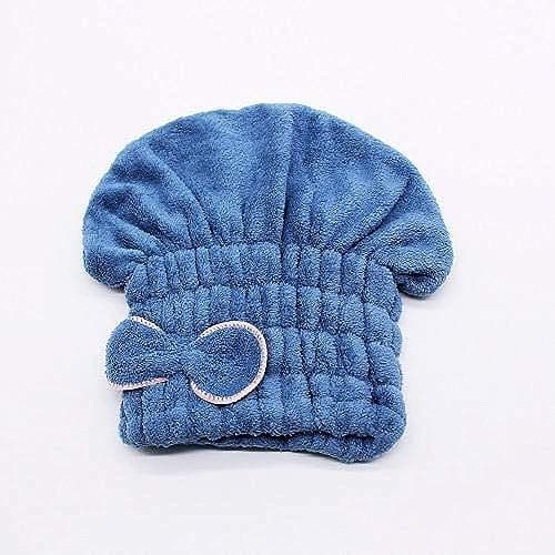 Fresh Quick hair dry hat towel (Blue)