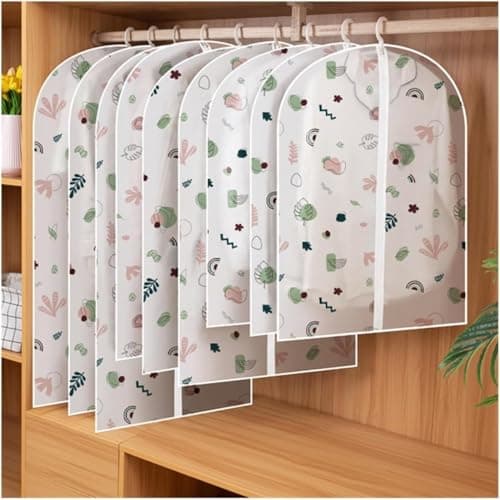Waterproof Suit and Jacket Cover Patterned Garment Bag 60 x 100 cm Protective Clothes Storage Bag for Closet Organization and Dust Protection Garment protector cover