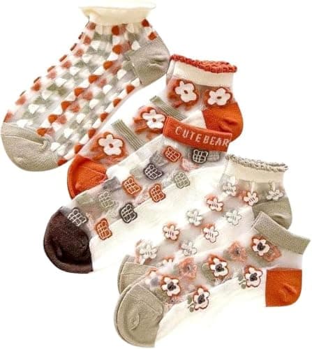 10 Pairs Summer Athletic Floral Socks for Women Breathable Daily Ankle Socks with Modern Flower Designs Multi-Patterned Comfortable Casual Footwear