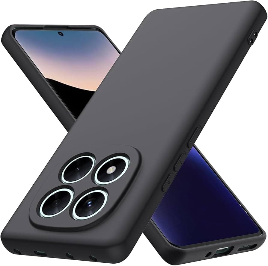 Premium Soft Silicone Case for Redmi Note 15 PRO 5G, Slim Matte Finish, Shockproof Protective Cover with Camera Protection & Anti-Slip Grip (Black) Cellular phone case