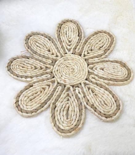 Handmade Rose Wicker Coaster | Handmade Coaster for Rustic Decor – Protect and Organize ne Drink coaster