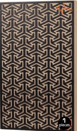 ACOUSTIC MOTION Acoustic Panels 5.5cm Thick120X60 cm Fiberglass+Wood Sound Proof-Bass Trap,Sound Absorbing,Diffusion decorative Panels DIRWAVE design for Studios,Home Theater Ceiling,Wall,Black Insulation