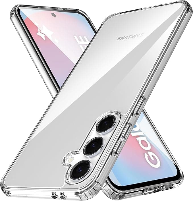 Case for Samsung Galaxy S24 FE TPU and Clear Slim Phone Case Clear Ultra Crystal Transparent Protective Back Cover Flexible Bumper Silicone Case[Shock Absorption] Cellular phone case