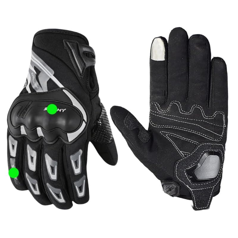 KaberTrade Motorcycle Riding Gloves, Anti-Slip Gloves for Men and Women, Touch for Cycling, Hiking, Climbing, Outdoor Activities (SU11 L - Code:10465)