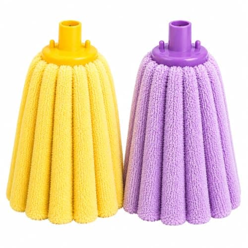 Microfiber Mop for Floor Cleaning – Highly Absorbent Mop Replacement for Daily Use – Assorted Colors, 2 Count