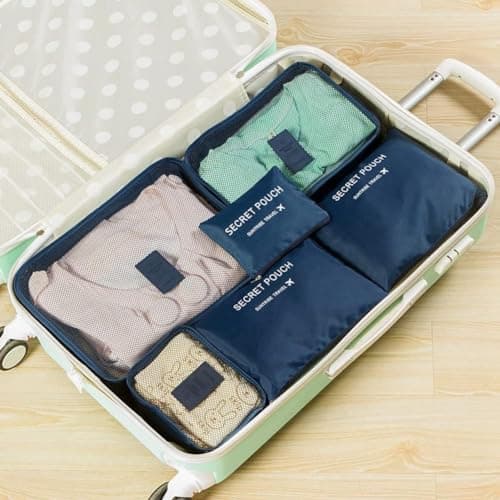 6 Piece Travel Packing Cube Set Suitcase Wardrobe Organizer Luggage Bags Storage bag