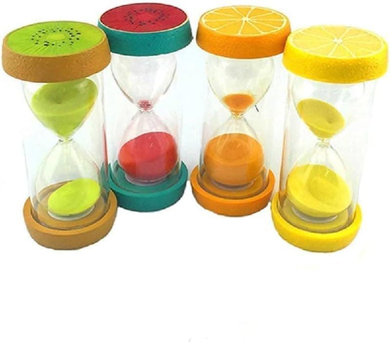 Generic Decorative Fruit Sand Timer, Glass Hourglass, Multicoloured (5 minute)