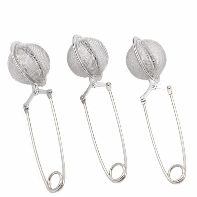 Herb Sifter Steel Ball Sifter with Scissor Handle for Pressing Loose Tea and Herbal Mix, Perfect for Brewing Tea, Nutritious Beverages and Culinary Art, Now Exclusive in Al-Israa (Three Pieces))