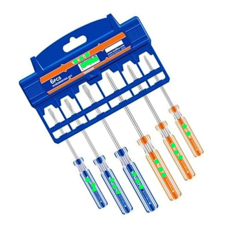 KaberTrade Kaber Trade Screwdriver Set with Different Sizes and Screwdriver Set for Car and Home Maintenance (6 Piece, Model :WSS3206 Code:7468)