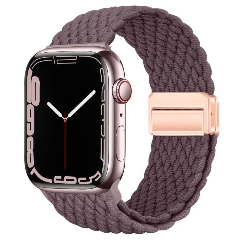 Custom Fit Magnetic Loop for Apple Watch Series Ultra 49mm 45mm 44mm 42mm, Stretchy Braided Nylon iWatch Strap for Women Small Wrists, Ideal for Sports, Sleep & Workout Watch band