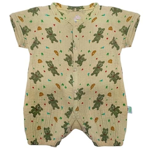 Baby Shoora Unisex Half Sleeves Bodysuit Printed Bears Half Sleeves Bodysuit (pack of 1)