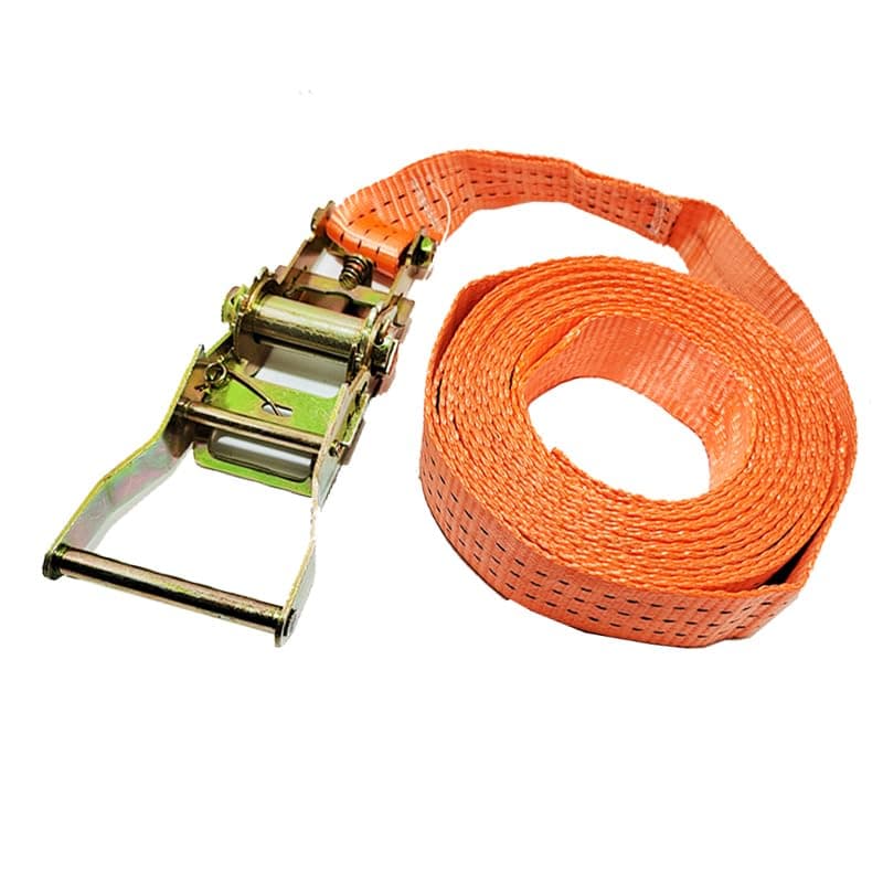 KaberTrade Ratchet Tie Down Belts, Lifting & Lifting Ropes with Hooks for Cargo Security, Motorcycle, Trucks (5 Meter Length, 4 cm Wide - 5954) Cargo strap