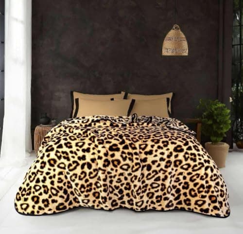 Luxury Winter Faux Fur Double Bed Cover Set 160cm with 2 Pillowcases Bed linen set