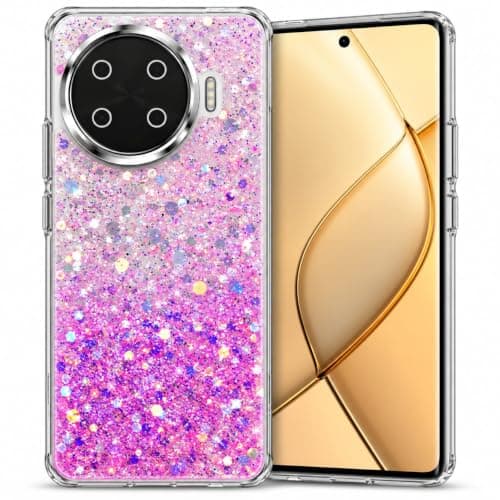 Glitter Case Compatible with Tecno Spark 20 Pro Plus Sparkly Clear Bling Protective Cover with Raised Camera Protection & Shockproof Bumper, 1 Cellular phone case