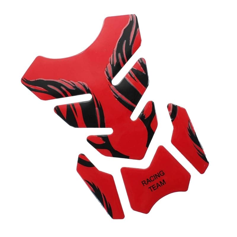 KaberTrade Motorcycle Motorcycle Fuel Tank Protector Sticker 3D Racing Style Scratch Resistant (1 Set of 4, Red*Black, Code:8431) - KaberTrade Sticker decal