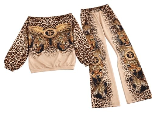 Tring Women's Tiger 2 Piece Floral Design Everyday Wear and Outwear IN Coordinated outfit