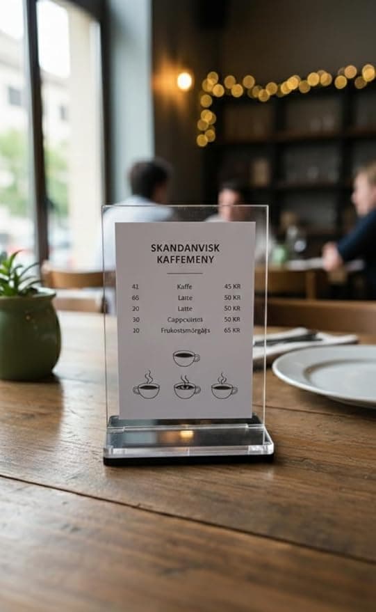 Clear Acrylic Sign Holder – Stylish and Durable Design for Advertising Display – Double Sided Stable Base for Office, Shop, Restaurant Use – Made of High Quality Acrylic and Easy to Clean 10x18 Item stand