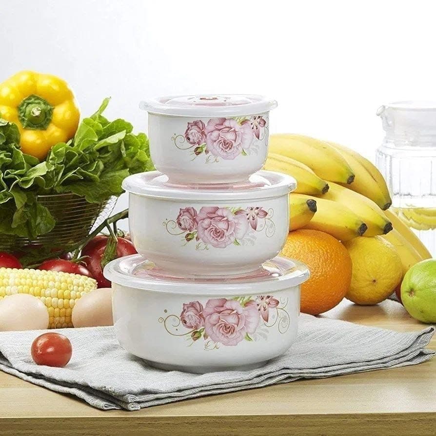 Generic Floral Container Set of 3 with Airtight Lids, .bI