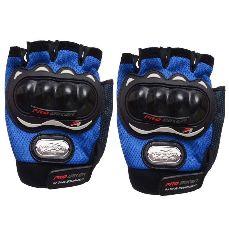 KaberMisr 2020 Half Cycling Gloves Anti-Slip Gloves For Men And Women For Cycling, Hiking, Climbing, Outdoor Activities (Nex, Black In Blue, L - Code:9813) Sport activity glove