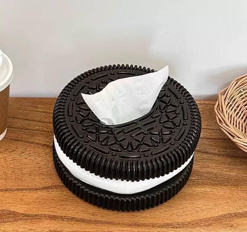 Generic Cookie Biscuit Shaped Plastic Tissue Box Holder, .soh Facial tissue holder