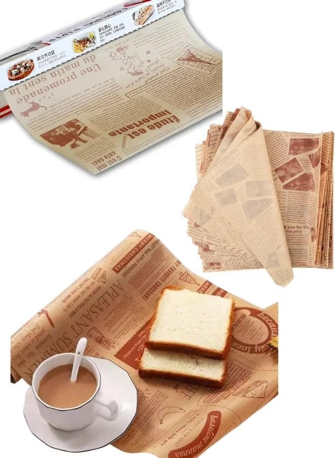 Newspaper Baking Parchment Paper 30cm x 5m Non-Stick Sandwich Wrap Roll