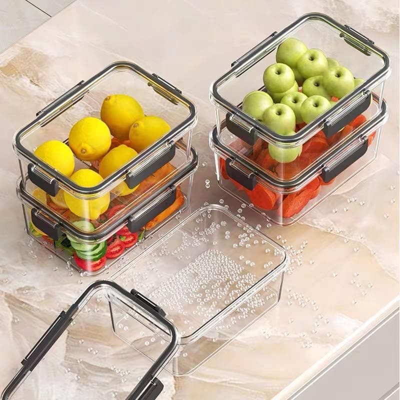 Acrylic Food Container Set - 4 Piece Food Storage Organizer for Kitchen and Daily Use