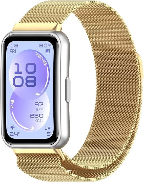 Stainless Steel Replacement Wristband (Compatible with Huawei Band 11) Suitable For Business, Featuring Flexible Mesh Design and Durable Magnetic Clasp For Stylish and Distinctive Look.