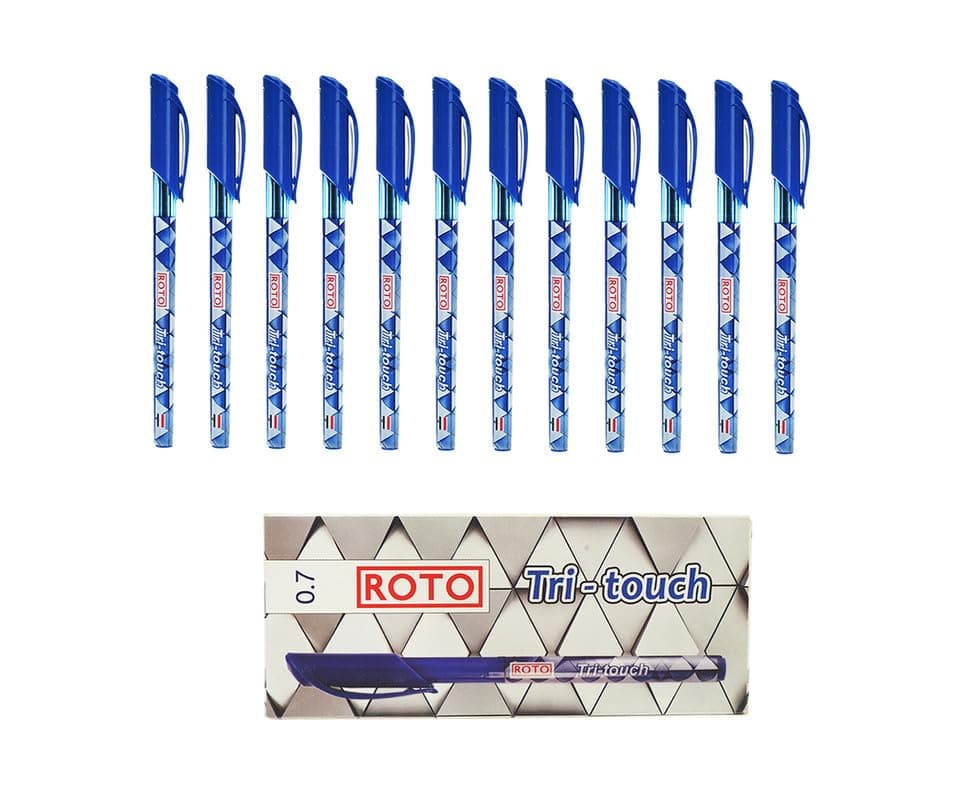 Roto Tiri - touch liquid ball ballpoint pen, 0.7 mm, blue - pack of 12 Writing instrument