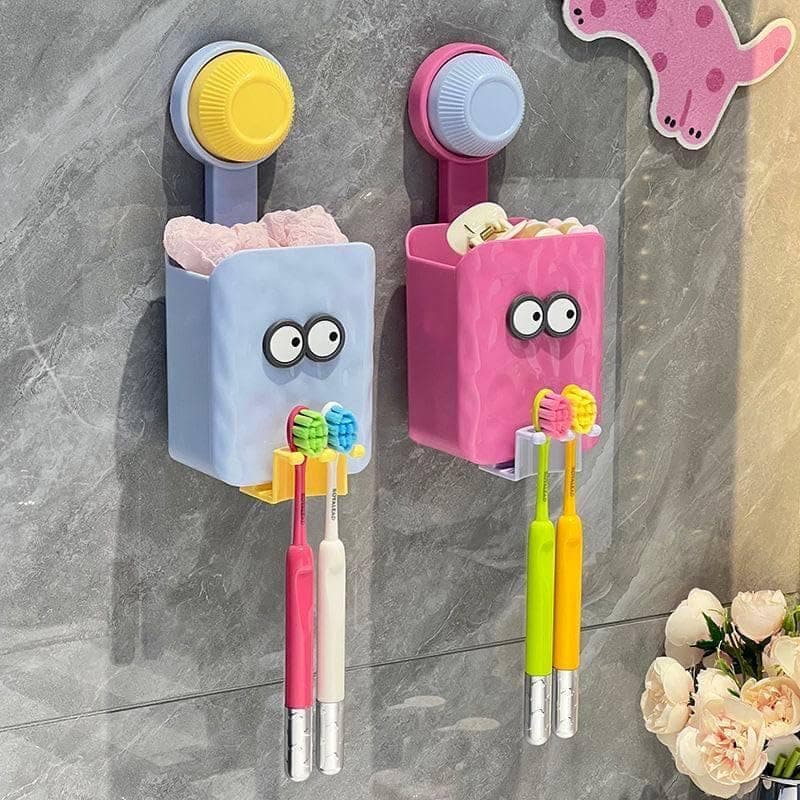 Toothbrush Organizer - Cute Handy Design A sweet shape for your bathroom + very practical!Holds toothbrushes and toothpaste in one place. It has a cup. Cute hand design - a practical toothbrush holder