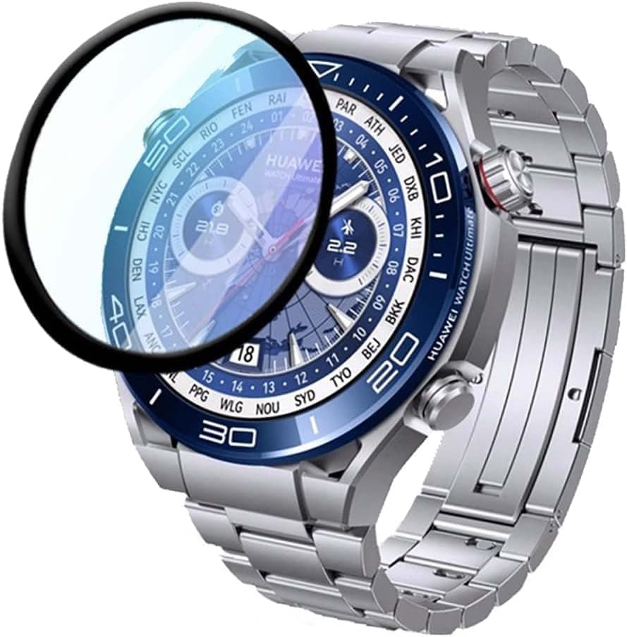 ARROWS Flexible Screen Protector for Huawei Watch Ultimate/Ultimate 2, HD Clear Film, 3D Curved Edge, Anti-Scratch, High Touch Sensitivity, Easy Installation, Not Glass