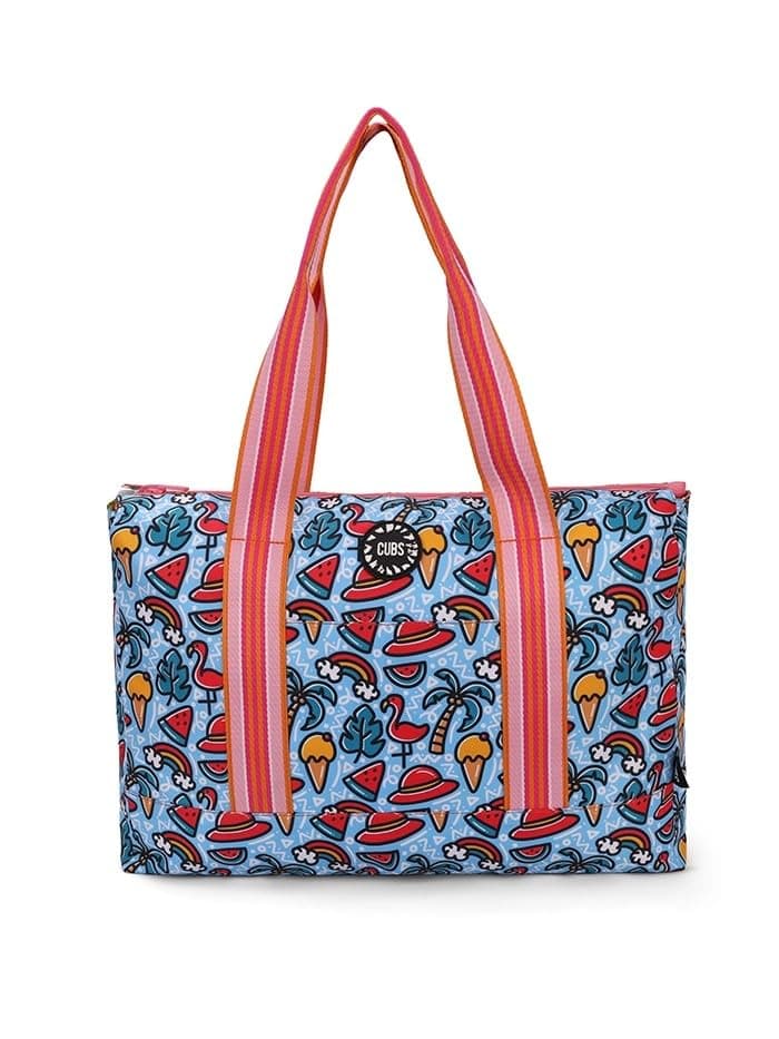Cubs Flamingos and pineapples Tote Double Tote bag