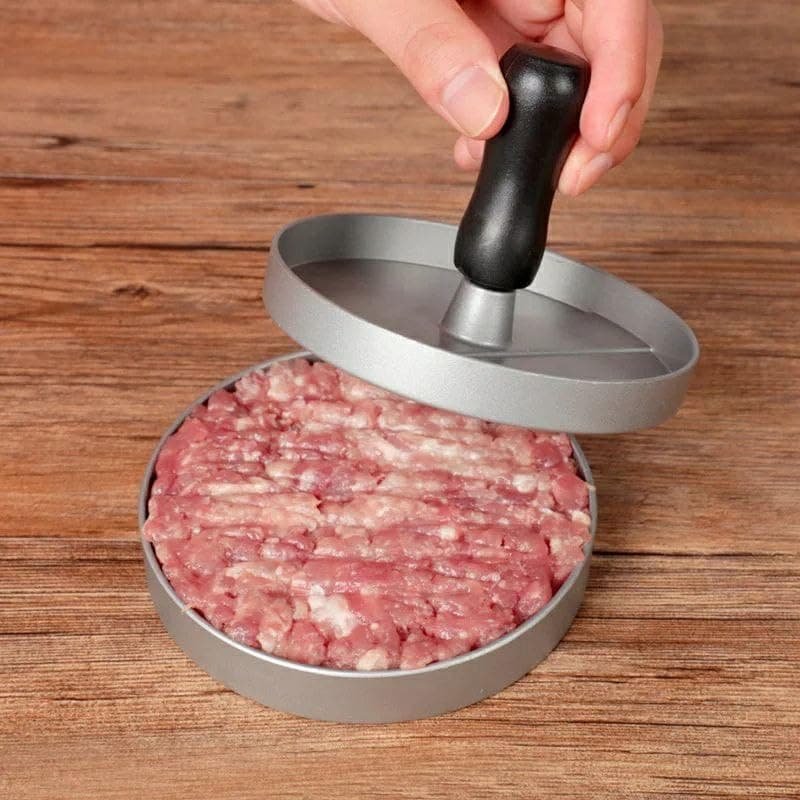 Generic Metal Burger Press with Wooden Handle, Patty Maker for Grilling and BBQ, .go