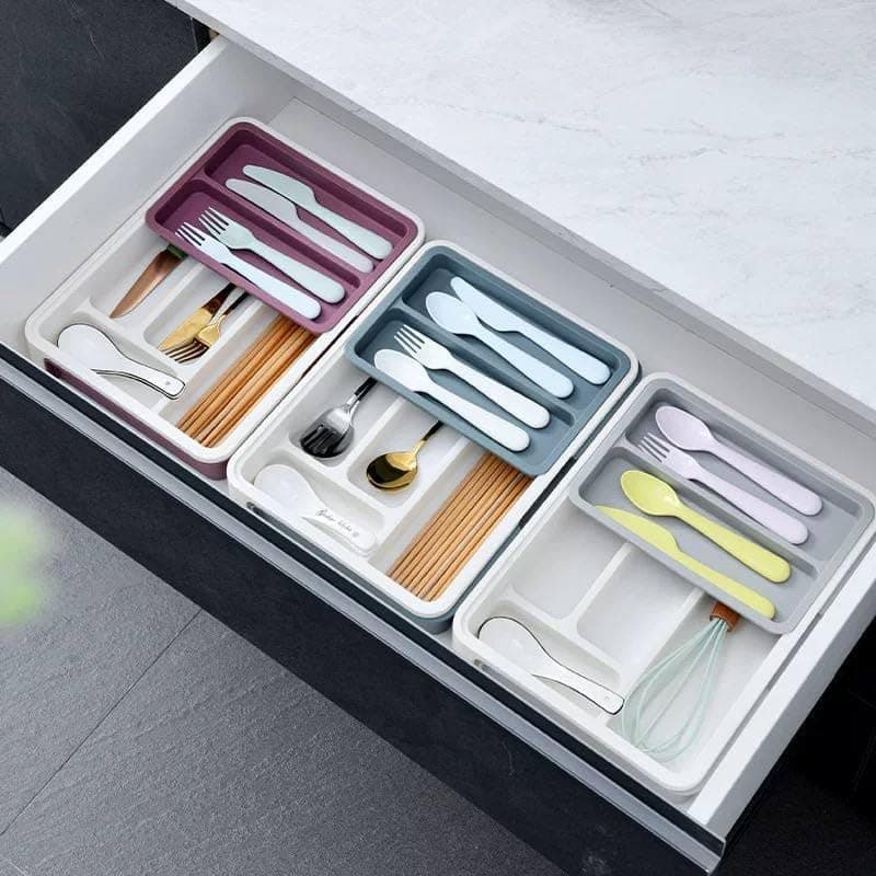 Generic Cutlery Organizer,Practical large size: 40 x 30 cm,accommodating a large number of kitchen utensils,Smart compartments for everything: spoons, forks, knives,and even chopsticks and ladles, .sa