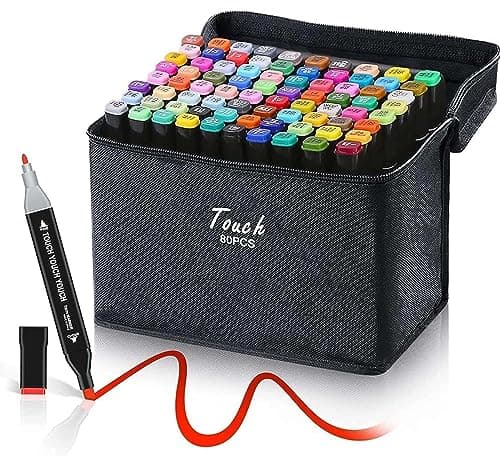 Lemon Life 80 Colors Touch Professional Twin Marker Pen Waterproof Graphic Marker Set For Arts, Sketch, Manga W/bag Marking pen